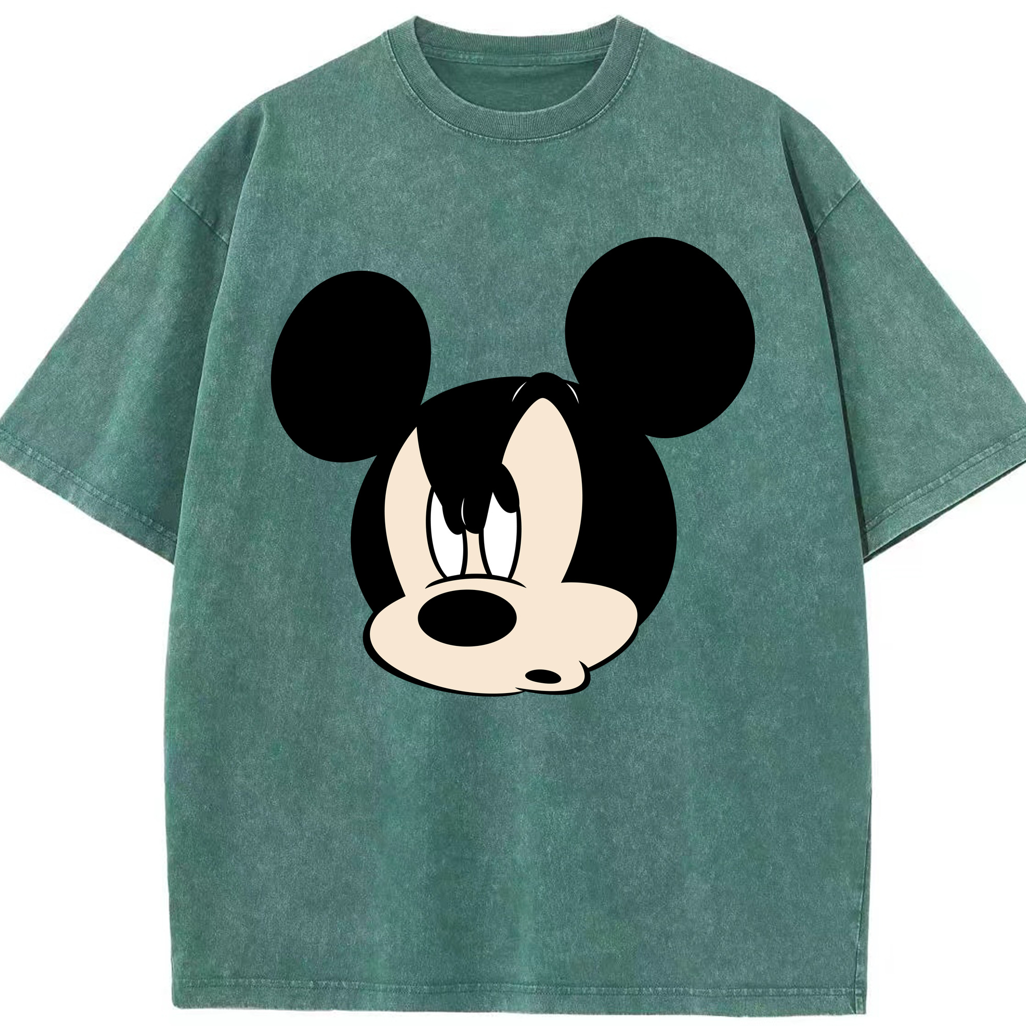 （画像用） ミッキーマウス Mickey Mouse 綿100% ヴィンテージ風 半袖Tシャツ（フロントプリント）